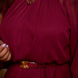 HONEY BORDEAUX LAYER DRESS