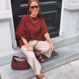 FAYE BORDEAUX OVERSIZED T-SHIRT
