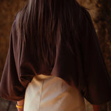 ONYX BROWN BUTTON SWEATER