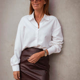 GRACELYN WHITE BASIC BLOUSE