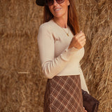 PENELOPE BEIGE RIBBED LONGSLEEVE SHIRT