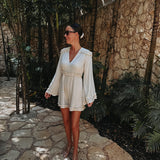 COCOTERO BEIGE LINEN PLAYSUIT