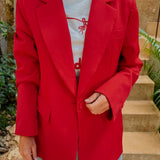 SMILES ONLY RED BLAZER