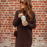 MARNIE BROWN CABLE DRESS