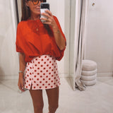 SELUNA PINK POLKADOTS SKORT
