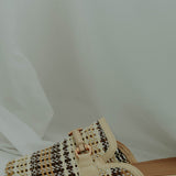 BEIGE RAFFIA LOAFERS