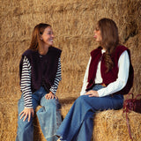 MARIGOLD DARK BLUE SLEEVELESS JACKET