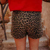 BROWN LEOPARD SHORT 503