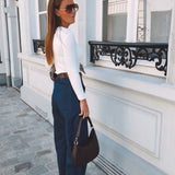 ZILLAH BLUE BELT BALLOON JEANS