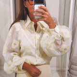 CYBELLE LIGHT YELLOW FLOWER BLOUSE