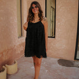 BOUJDOUR BLACK FLOWER DRESS