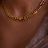 MULTI SHINE GOLD NECKLACE