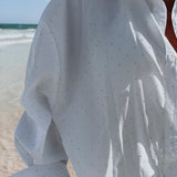 AMARANTA WHITE RHINESTONE BLOUSE