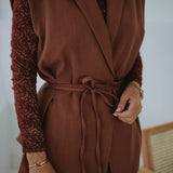 JULIE BROWN SLEEVELESS BLAZER