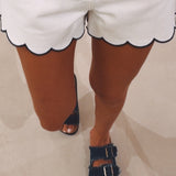 WHITE DENIM SHORT 591-BM
