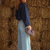 GWENDOLYN DARK BLUE BLOUSE