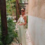 MARIANA MINT GREEN HALTER JUMPSUIT