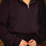 NOVALEE DARK BLUE ZIP CARDIGAN