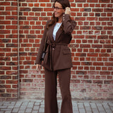 HOUSTON BROWN BELT BLAZER