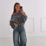 FORRESTINE GREY KNITTED PULLOVER