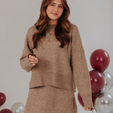 ROSALIND TAUPE KNITTED TWO-PIECE SET