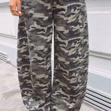 KHAKI CAMO BALLOON PANTS