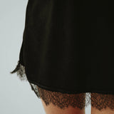 MIRELLA BLACK SATIN DRESS