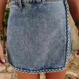 BLUE DENIM SKORT 653-A