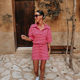 TIJUANA PINK STRIPED SKORT