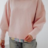 GWENDOLINE BABY PINK KNIT SWEATER