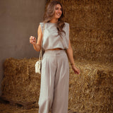 DILARA BEIGE TWO-PIECE SET