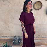 EL BOUDRIA BORDEAUX BRAID DRESS