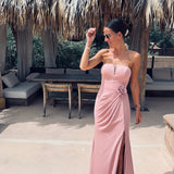 PALMIRA OLD PINK BUSTIER DRESS