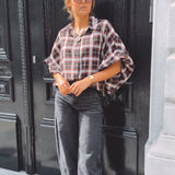 NORAH BLACK CHECKERED BLOUSE