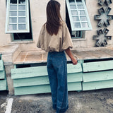 CLAY BEIGE ZIP JACKET BLOUSE