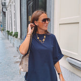 FAYE DARK BLUE OVERSIZED T-SHIRT