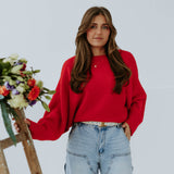 CATHARINA RED KNIT SWEATER