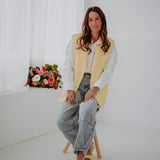 INGA YELLOW SLEEVELESS BLAZER