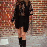 YELENA BLACK ARGYLE SWEATER