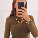 XANTHIA KHAKI LONGSLEEVE SHIRT