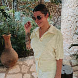 VIVA LA VIDA BUTTER YELLOW FLOWER SKORT