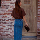 BAILEY BLUE LONG DENIM SKIRT 8519-1