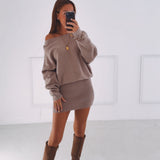 JULIET TAUPE KNIT DRESS