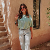 SOLSTICE DARK MINT CROPPED T-SHIRT