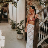 BAJA ECRU LACE SKIRT