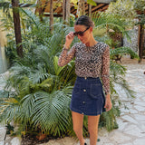 LEOPARD BEIGE LONGSLEEVE SHIRT