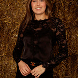 DEMI BLACK LACE BLOUSE