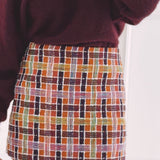 IMKE MULTICOLOR CHECKERED SKIRT