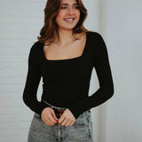 ELOISA BLACK LONGSLEEVE SHIRT