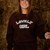 LOVELY GIRL BROWN JOGGING SUIT